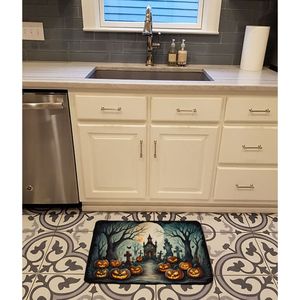 Graveyard Spooky <b>Halloween</b> Memory Foam Bath Mat Machine Washable Anti-Fatigue Kitchen Rug Comfort <b>Cushion</b> for Bath Kitchen Use - Product Image 2