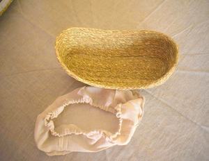 100% <b>Linen</b> and Sabai Grass Fabric Bread Proofing <b>Basket</b> - Product Image 1