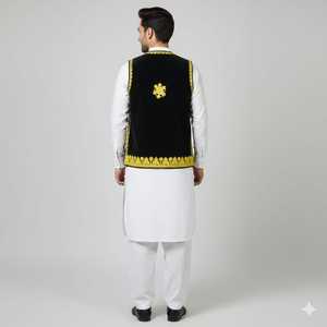 <b>Men</b> <b>Vests</b> & Waistcoat Handmade Traditional Cotton <b>Vest</b> Wholesale Manufacturer Classic <b>Men</b> Afghani Waistcoat Premium Ethnic Fashi - Product Image 5