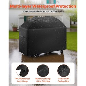 Copertura per Barbecue Resistente all'Acqua e alle Intemperie da 63 Pollici, in Poliestere 600D, Accessori per Grill da Esterno - Product Image 3