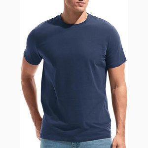 T-shirts pour hommes de haute qualité en gros, t-shirts unis de haute qualité, design de logo personnalisé, t-shirts en coton à manches courtes et col rond pour hommes - Product Image 5