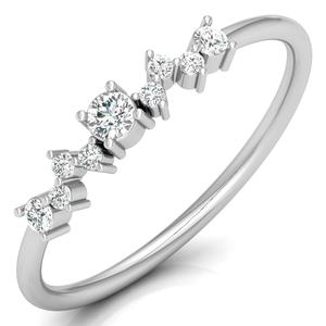 14K oro sólido corte redondo CVD diamante media eternidad bandas diseño de moda oro joyería laboratorio diamante boda anillo del fabricante - Product Image 3