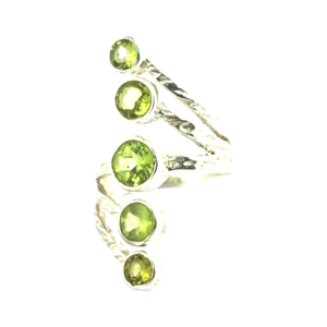 Natural Peridot Gemstone 925 Sterling <b>Silver</b> Handmade <b>Chunky</b> Ring <b>Jewellery</b> - Product Image 1