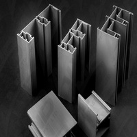 Profilé en T en aluminium à LED avec éclairage latéral, série 6000, pliage, soudage, découpe, revêtement en poudre argentée, longueur personnalisée pour bande LED de porte
