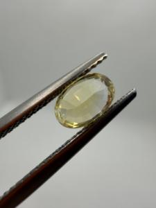Zafiro amarillo natural, corte ovalado, 1.35ct, 7.5x5x4mm, piedra preciosa facetada suelta de Ceilán para la fabricación de joyas, gemas Zehra - Product Image 5