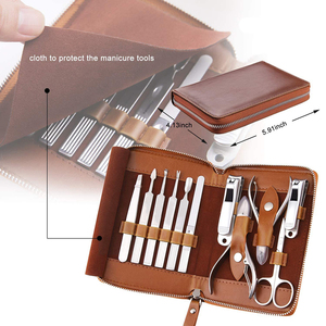 Professional Luxurious High-quality <b>Pedicure</b> Kit with 7 in 1 Stainless Steel <b>Tools</b> Case Customized Logo for Nail Care Grooming - Product Image 5