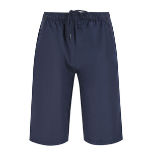 <b>Men</b> Solid Color <b>Bermuda</b> <b>Shorts</b> Drawstring Waist Quick Dry Polyester Casual Wear - Product Image 1
