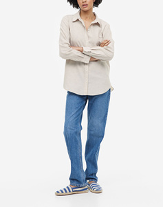 Chemisier à carreaux pour femme en coton respirant à manches bouffantes et boutonnage, idéal pour le quotidien - Product Image 3