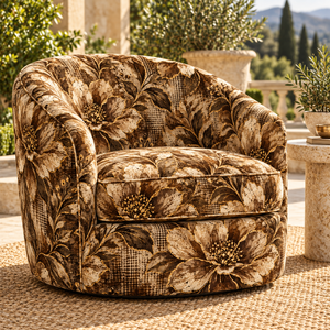 Tela de Tapicería Ligera y Transpirable con Estampado de Enrejado Floral de Buganvilia Rosa y Verde de PRANIKA INTERNATIONAL - Product Image 2