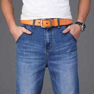2025 High Quality Men's Casual Denim <b>Jeans</b> Pants Stylish Straight Style <b>with</b> Mid <b>Waist</b> Factory Direct High Street Fashion - Product Image 5