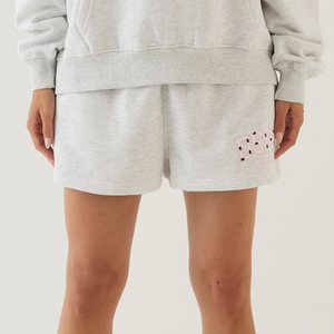 OEM Custom Womens Hoodie <b>Shorts</b> Set Polyester Cotton Casual Style DTF Personalized Print <b>Lounge</b> Outfit Matching Two Piece Set - Product Image 4