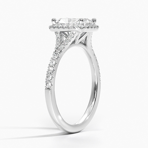 BOJ <b>Ring</b> 0104 Radiant Cut 925 <b>Silver</b> Halo Stone Prong Setting <b>Solitaire</b> Diamond <b>Ring</b> 2ct D Color VVS1 Moissanite GRA Certified - Product Image 2