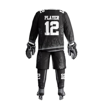 Uniformes Deportivos para Equipos, Camisetas y Pantalones de Hockey sobre Hielo 100% Poliéster Estampados para Práctica, Venta al Por Mayor, Nombres de Equipos Personalizados, Transpirables y de Secado Rápido