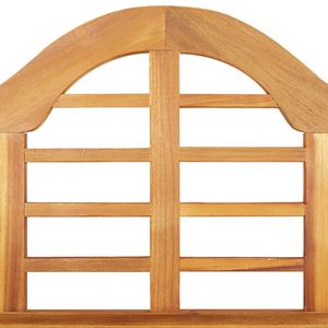 Banco de Jardín Ergonómico Mediano en Madera de Acacia Sólida Marrón para Patio - Product Image 6