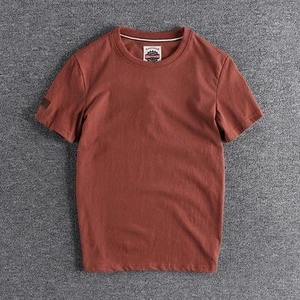 เสื้อยืดคอกลมแขนสั้นลายทางผู้ชาย ทรงปกติ สวมใส่สบาย ผ้าฝ้ายถัก 100% ระบายอากาศได้ดี น้ำหนัก 220 กรัม แบบคัลเลอร์บล็อก - Product Image 5