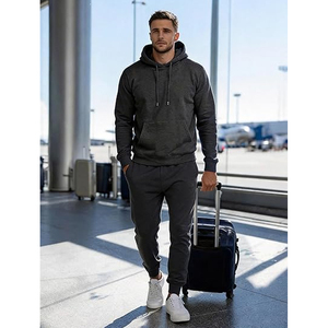 Conjunto Deportivo Informal para Hombre con Capucha de Algodón, Sudadera con Capucha y Pantalones Deportivos, Ropa Deportiva Cómoda para Uso Diario - Product Image 2