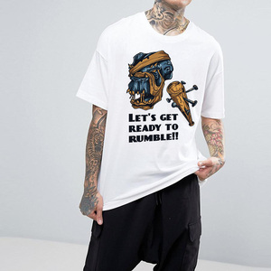 <b>Men's</b> <b>White</b> Skull Graphic Print T-<b>Shirt</b> Streetwear <b>Short</b> <b>Sleeve</b> Crew Neck Regular Fit Tee - Product Image 2
