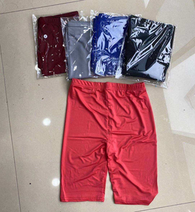 กางเกงขาสั้นเอวสูงไซส์ใหญ่สำหรับผู้ชาย สีพื้น เอวยางยืด ผ้าถักผสมสแปนเด็กซ์และโพลีเอสเตอร์ สไตล์ลำลองสำหรับเล่นกีฬา - Product Image 6