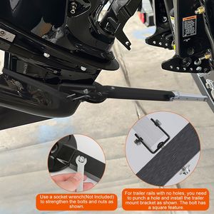 Supporto Regolabile per Motore Fuoribordo 28-40 Pollici, Ammortizzatore per Specchio di Poppa, Accessorio di Protezione per Motore Barca - Product Image 4