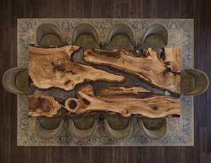 Wholesale Custom Live Edge Hardwood <b>Epoxy</b> Resin River <b>Table</b> Premium Handmade Wooden Dining Furniture for Hotel Office - Product Image 6