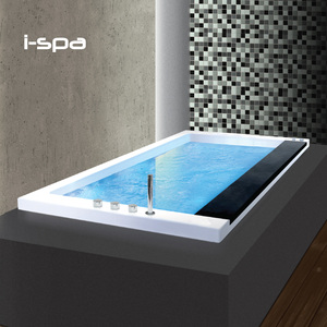 Bañera Rectangular de Acrílico I-Spa de 1.7m, Diseño Moderno con Hidromasaje y Aire Comprimido, Luz de Colores Controlada por Computadora - Product Image 3