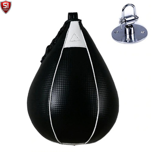 Ballon de vitesse de boxe suspendu en cuir PU, ballon de réflexe de boxe, sac de frappe anti-stress, équipement de boxe - Product Image 6