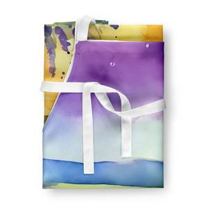 Delantal de acuarela de lavanda Unisex Multicolor grande para adultos para cocinar manualidades para hornear jardinería Servidor de cocina hombres mujeres - Product Image 3