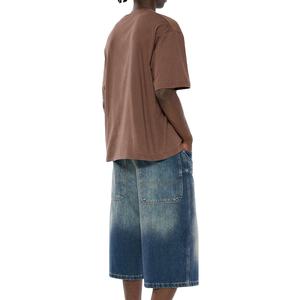 เสื้อยืดคอกลมทรงบ็อกซ์ฟิต ผ้าถักด้านหน้า ระบายอากาศดี ไหล่ตก สไตล์วินเทจ เนื้อผ้าหนา ยับยาก สำหรับผู้ชาย ขายส่ง - Product Image 5