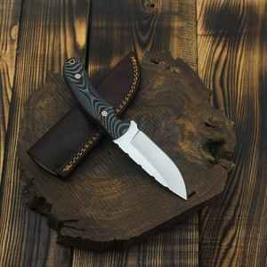 Cuchillo de Caza y Camping de Hoja Fija de Alta Calidad, Hecho a Mano, con Funda de Cuero, Grado Industrial, OEM, Estilo Vikingo - Product Image 3