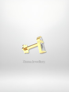 Boucles d'oreilles clous en diamants naturels de qualité supérieure, plaquées or 14 carats, certifiées GIA, pour femmes - Product Image 3