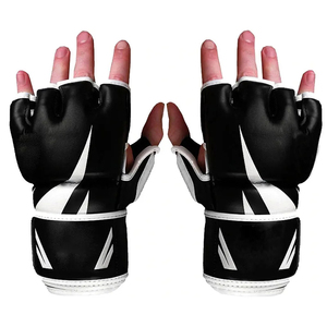 Gants de MMA en cuir PU unisexes pour la lutte en cage et l'entraînement de boxe, gants pour sac de frappe et sparring - Product Image 1