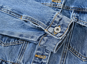 Custom Women's <b>Cropped</b> <b>Denim</b> <b>Jacket</b> Women's Blue Short <b>Denim</b> <b>Jacket</b> Black Lapel Long Sleeve Casual Autumn Winter Button Washed - Product Image 6