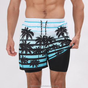 Pantalones cortos de talla grande para hombre, Shorts de entrenamiento, para correr, de doble capa, informales, para playa, novedad de verano - Product Image 4