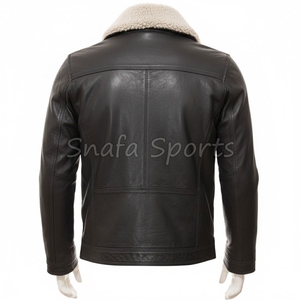 Vestes en cuir pour hommes de haute qualité OEM, prix de gros, nouvelle arrivée 2026, veste en cuir véritable pour hommes - Product Image 2