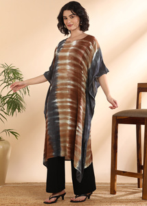 High Quality Designer Rayon <b>Kaftan</b> Tie Dyed <b>Summer</b> Daily Wear Regular Fit Sweetheart neck at Best Price by Supplier - Product Image 2