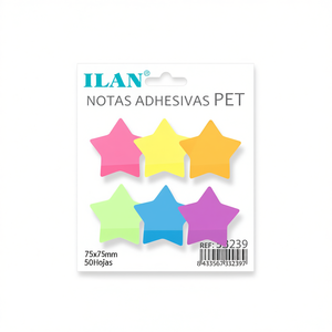 Ilan Foglietti Adesivi PET 75x75mm Stella 50 Fogli - Product Image 2