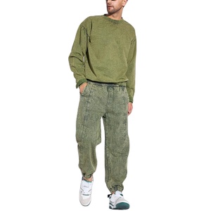 Sudadera de algodón grueso de cuello redondo, corte regular, estilo urbano, suave, lisa, para correr, con estampado digital de invierno - Product Image 3