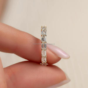 IGI/GIA Lab Grown Cut Diamond Vintage 14K Anillo de boda/compromiso amarillo Unisex Oro blanco fino para fiesta de aniversario-Worthy - Product Image 1