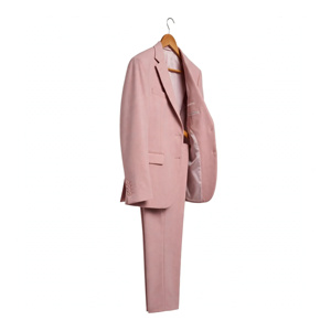 Traje de Negocios para Hombre AMKOOR, Color Rosa, Tela TR, 100% Poliéster, Cuello de Solapa, Transpirable, Antiarrugas - Product Image 4