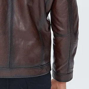 2026 New Arrival Men's High Street Style Full Sleeve Leather Jacket High Quality OEM ODM Service Winter Men's Jackets - Product Image 5