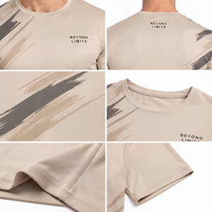 Bulk Custom <b>Men's</b> Fitness T-Shirt Breathable Quick Dry Training Sports Shirt <b>Men</b> Short Sleeve Printed Yoga <b>Top</b> 100% Cotton Tee - Product Image 6