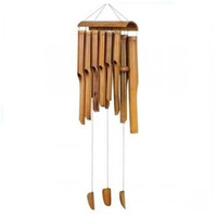 Nouvelle carillon éolienne en bambou peinte à la main, carillons éoliens commémoratifs, son apaisant et écologique, tailles 30/40/50 cm, pour la maison