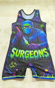 High Quality Sublimation Wrestling Kids Singlets Team Men's Power Wrestling Singlets Gym Training Kids Singlets - Product Image 3