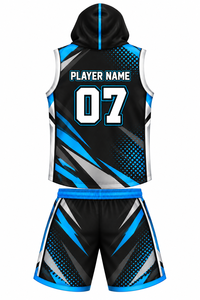 Conjunto de Uniforme de Flag Football Unisex SINEWY con Capucha, Sin Mangas, Sublimado, de Secado Rápido y Absorción de Humedad para Adultos - Product Image 3
