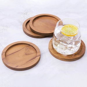Wholesale Natural Wooden <b>Coasters</b> - Solid Wood Round / Square <b>Coasters</b> for <b>Table</b>/Bar - Elegant & Simple Design - Product Image 1