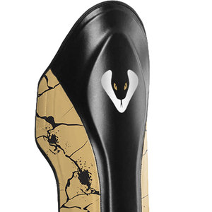 Espinilleras Venomous Golden Line con estampado craquelado de cuero para MMA, Muay Thai, Kickboxing, protección de piernas profesional ajustable - Product Image 3