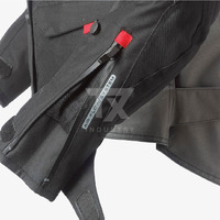 Blouson de moto d'hiver en toile, col montant, logo frontal, imperméable, respirant, à capuche, doublure en coton, réversible, pour homme