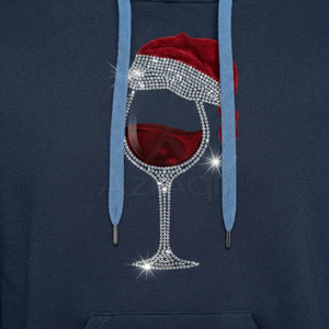 OEM Service Best Design Rhinestone <b>Hoodies</b> <b>Lightweight</b> Customized Color Rhinestone <b>Hoodies</b> For Online Sale - Product Image 5