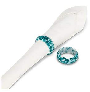 แหวนรองผ้าเช็ดปากเรซิ่นทำมือรุ่นล่าสุด สีฟ้า สำหรับงานอีเว้นท์ งานเลี้ยงอาหารค่ำ งานแต่งงาน ตกแต่งโต๊ะ - Product Image 5