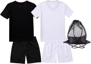 Ensemble de maillots de football unisexe pour adultes, t-shirt et short d'équipe, uniformes 100% polyester, respirant et anti-transpiration - Product Image 4